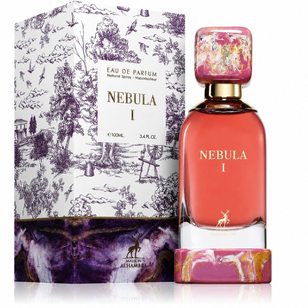 Maison Alhambra Nebula I Eau de Parfum 100 ml – blumig-vanilliger Damenduft mit Orangenblüte und Jasmin – Bild 2