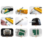 Netzwerk Werkzeug Set mit LAN-Kabeltester RJ45 RJ11, Crimpzange und Abisolierer im schwarzen Reißverschlusskoffer – Bild 11