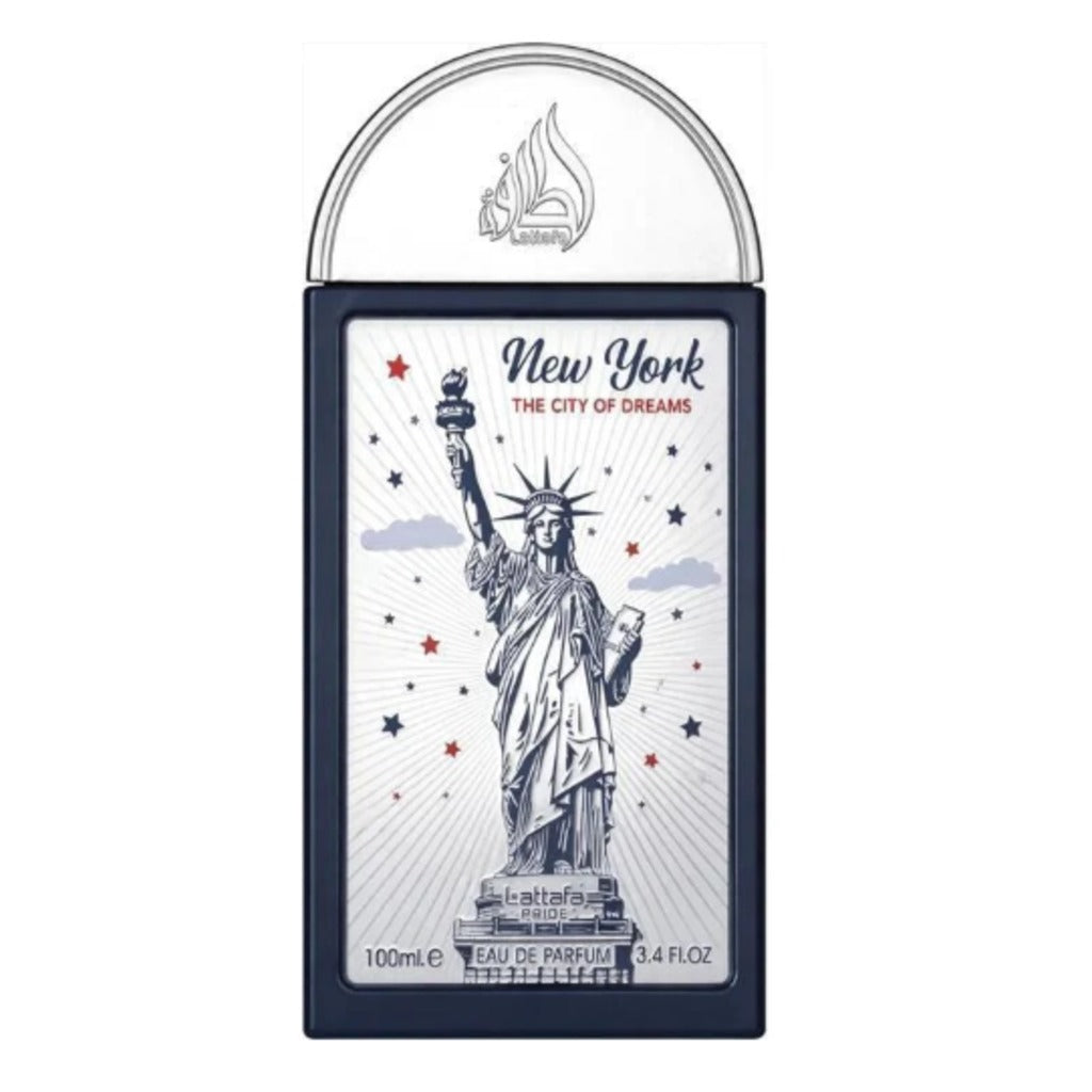 Lattafa Pride New York The City of Dreams Eau de Parfum 100 ml – orientalischer Unisex-Duft mit Mimose, Cognac und Patschuli