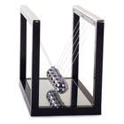 Newton Pendel mit Spiegel – Newtons Wiege mit 5 Kugeln, Schreibtisch-Deko, Sockel 20x11 cm – Bild 6