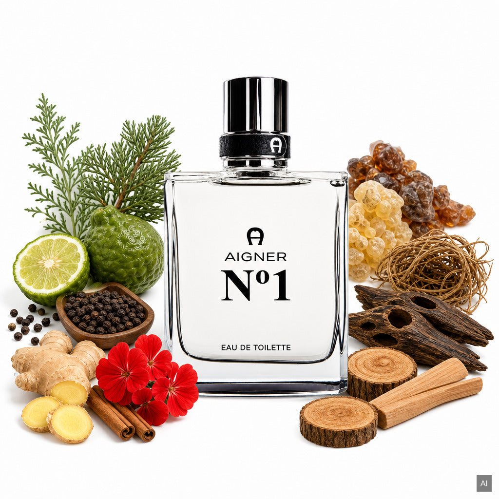 Aigner No. 1 Pour Homme Eau de Toilette 100 ml – holzig-würziger Herrenduft mit Oud, Sandelholz und Bergamotte – Duftnoten