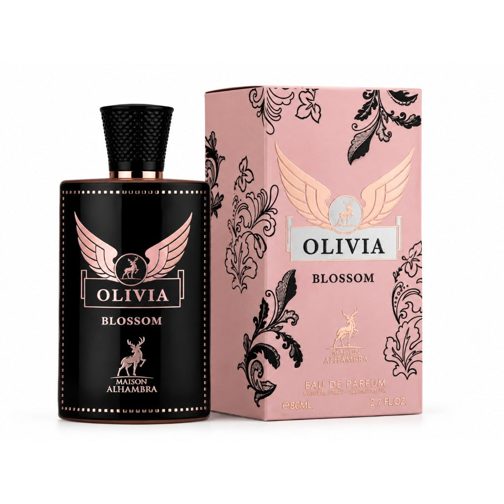 Maison Alhambra Olivia Blossom Eau de Parfum 80 ml – blumig-fruchtiger Damenduft mit Rose und Vanille