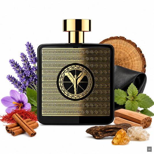 Carlo Colucci Opulenza Eau de Parfum 100 ml – orientalischer Herrenduft mit Safran, Oud und Schwarzem Leder – Duftnoten