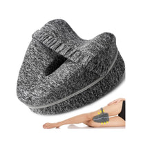 Orthopädisches Kniekissen Memory Foam – Ergonomisches Beinkissen & Knietrennkissen für Seitenschläfer, 23 x 25 cm, Grau