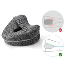 Orthopädisches Kniekissen Memory Foam 23x25 cm – ergonomisches Beinkissen und Knietrennkissen für Seitenschläfer, grau – Bild 5
