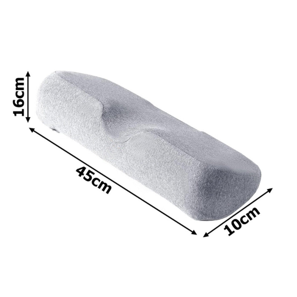Orthopädisches Schlafkissen mit Formschaumunterstützung 45x16x10 cm weiß – Nackenstützkissen für Rückenschläfer – Bild 6