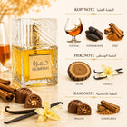 Parfum Humbrah Eau de Parfum 100 ml mit Cognac, Zimt, Tonkabohne, Vanille, Praline, Sandelholz und Eichenholz als warmer Gourmand-Duft im eleganten Flakon