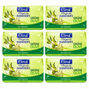 Pflegeseife grüne Olive mit Glycerin 6er-Pack – Pflegende Stückseife für Hände