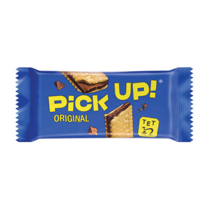 Pick Up! Choco Keksriegel 28 g – Schokoladen-Gebäcksandwich für Genussmomente