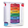 Pillendose Deluxe 7 Tage Tablettenbox Regenbogen Weiß – Wochentage & Tageszeiten