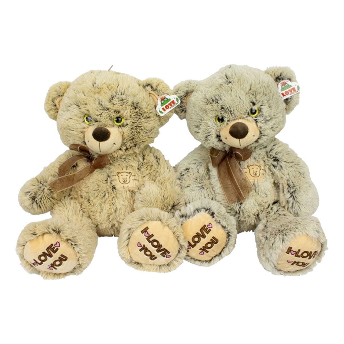 Plüsch Bär „I Love You“ mit Schleife – Kuschelbär – 45 cm – 2-fach sortiert
