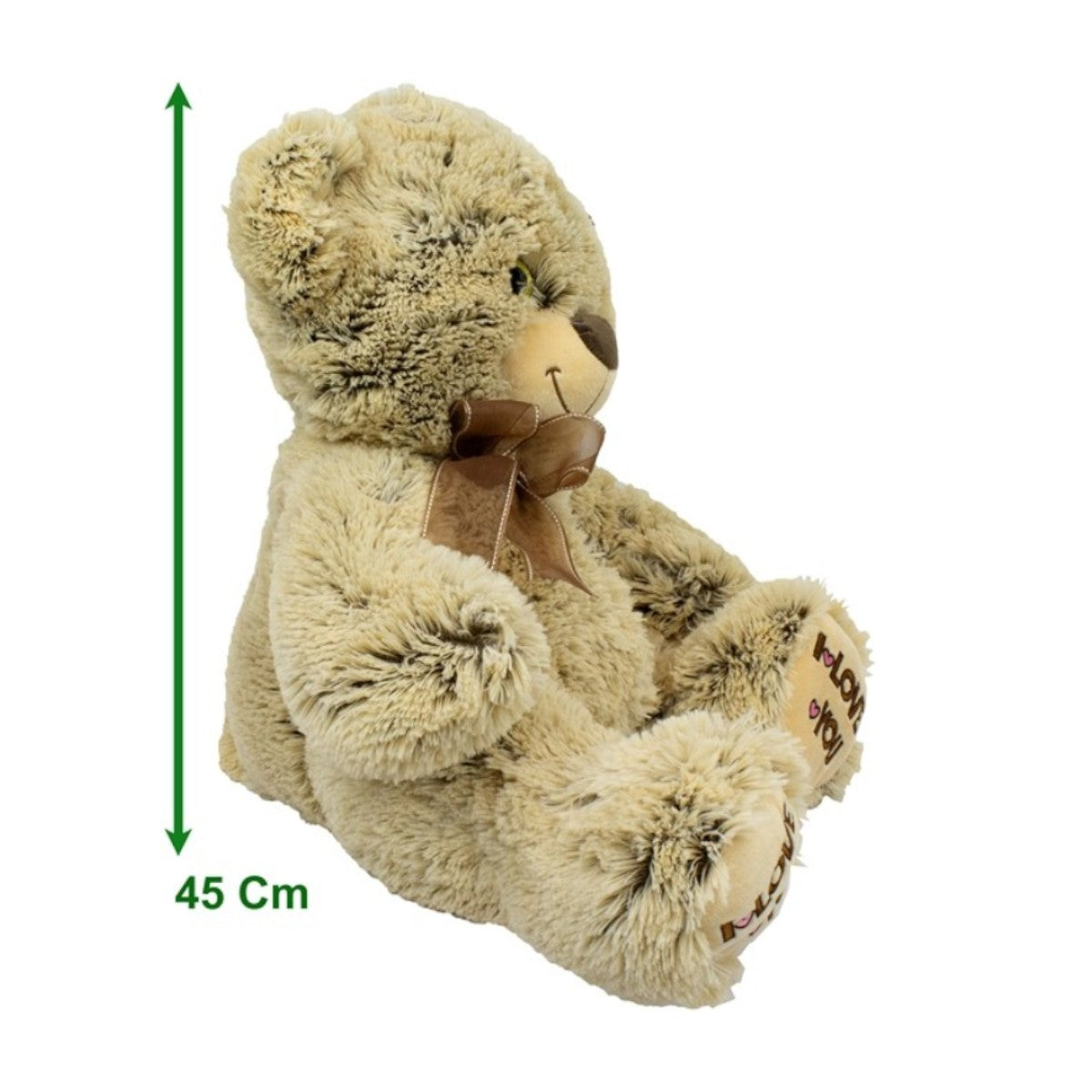 Plüsch Bär „I Love You“ mit Schleife – Kuschelbär – 45 cm – 2-fach sortiert