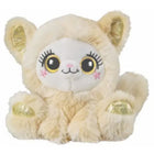 Dinotoys Plüschkatze 16 cm beige mit Glitzeraugen – superweicher Plüsch Kuscheltier Katze für Kinder