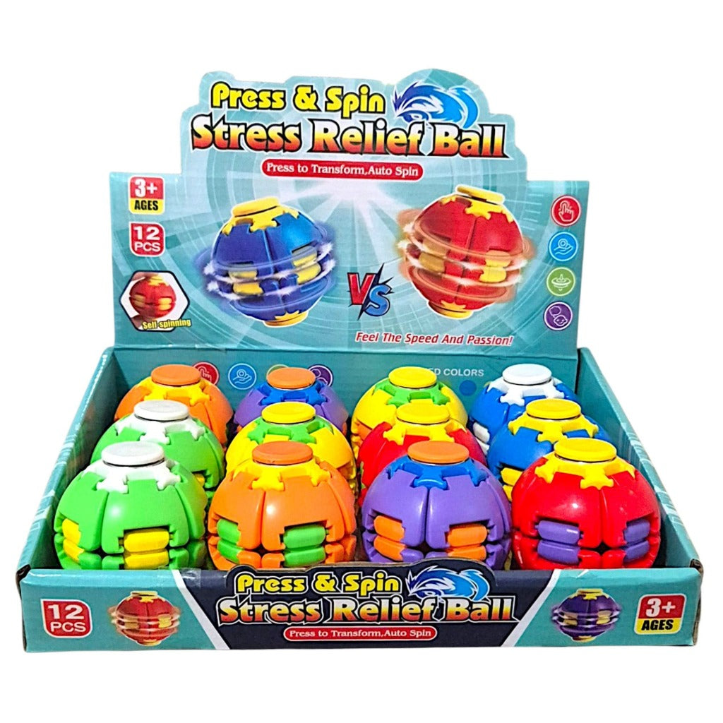 Press & Spin Fidget Ball – Antistress- und Geschicklichkeitsspielzeug für Kinder und Erwachsene – Bild 3