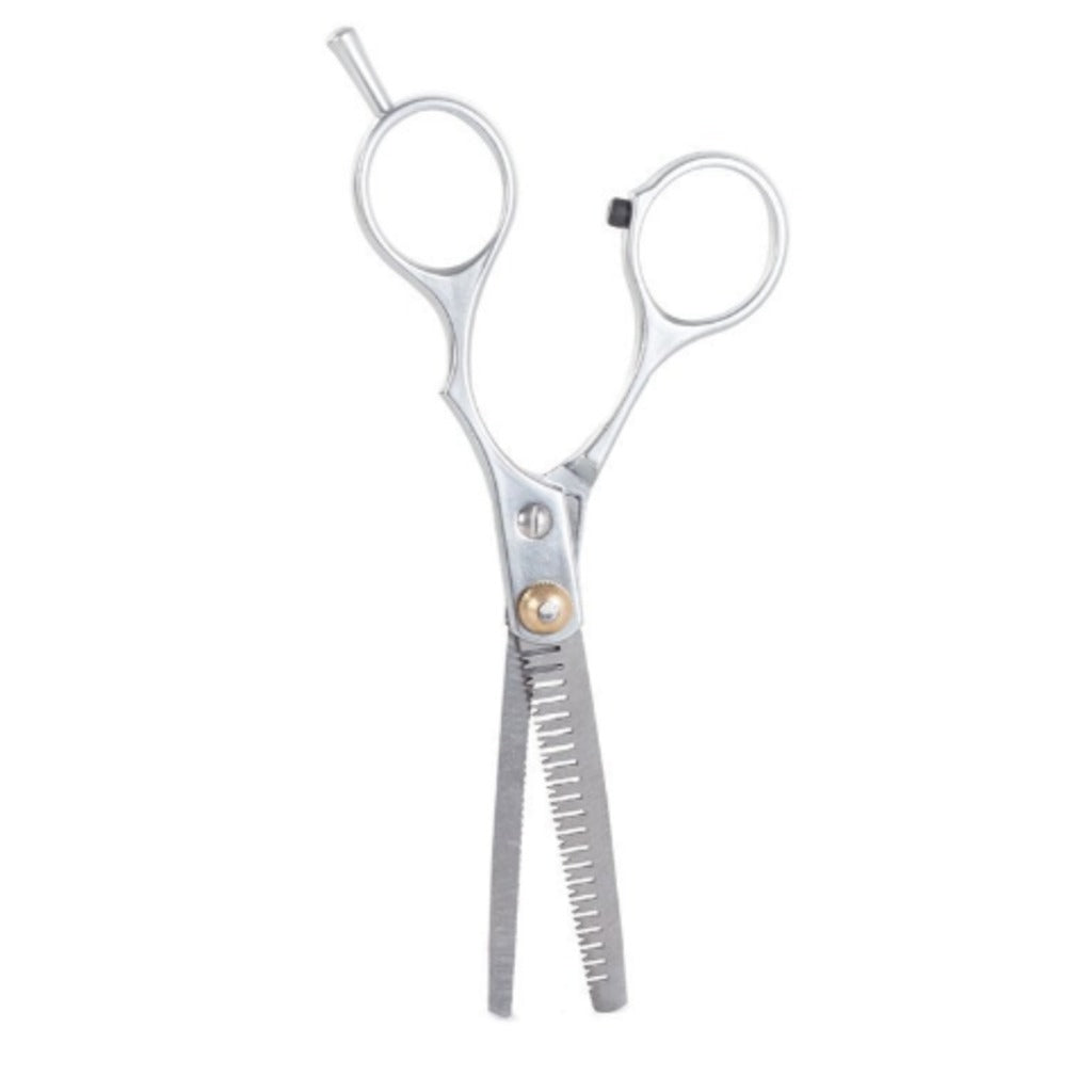 Professionelle Effilierschere aus Edelstahl 15 cm – texturierende Friseurschere mit 19 Zähnen und Mikroschliff – Bild 4
