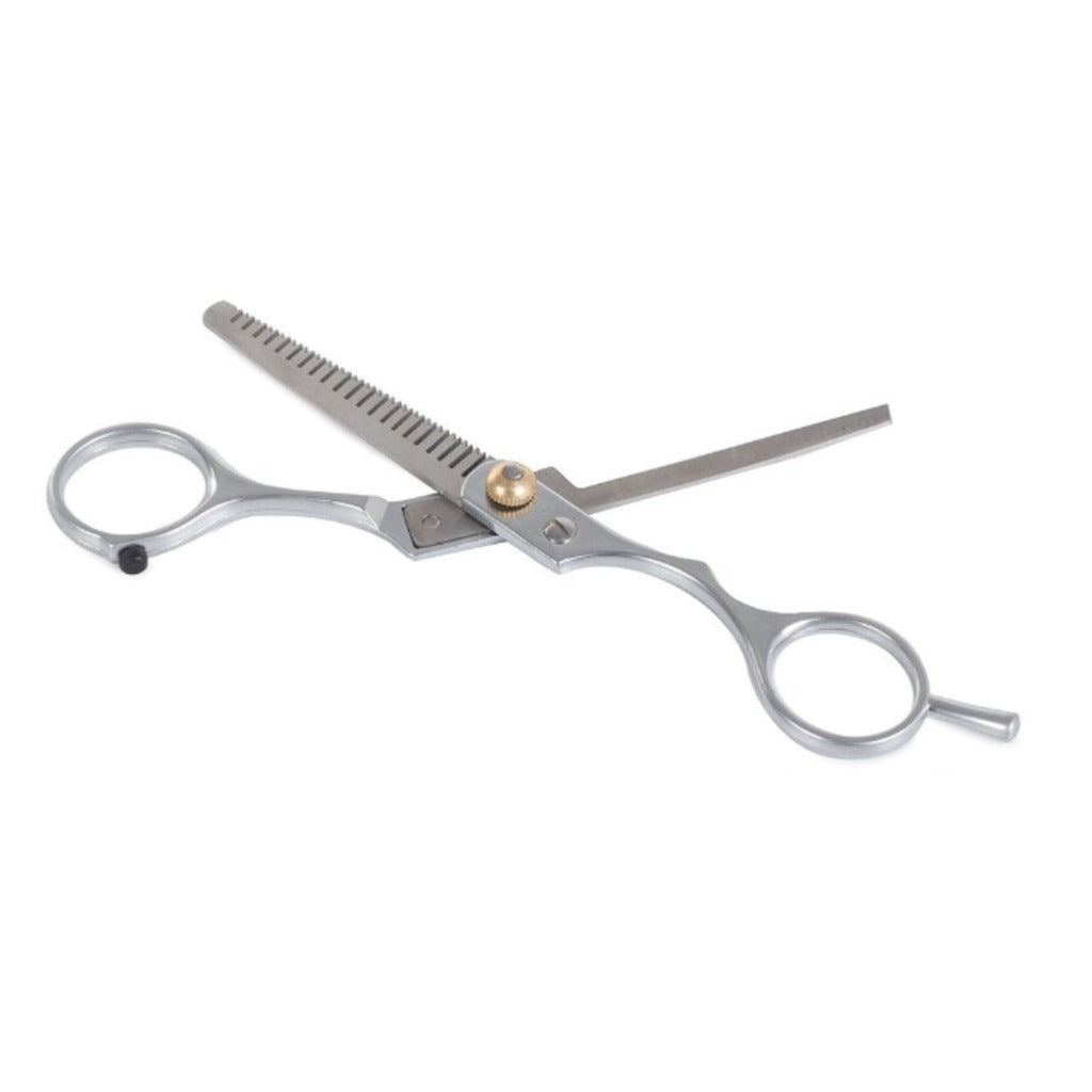 Professionelle Effilierschere aus Edelstahl 15 cm – texturierende Friseurschere mit 19 Zähnen und Mikroschliff – Bild 5