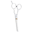 Professionelle Effilierschere aus Edelstahl 15 cm – texturierende Friseurschere mit 19 Zähnen und Mikroschliff – Bild 6