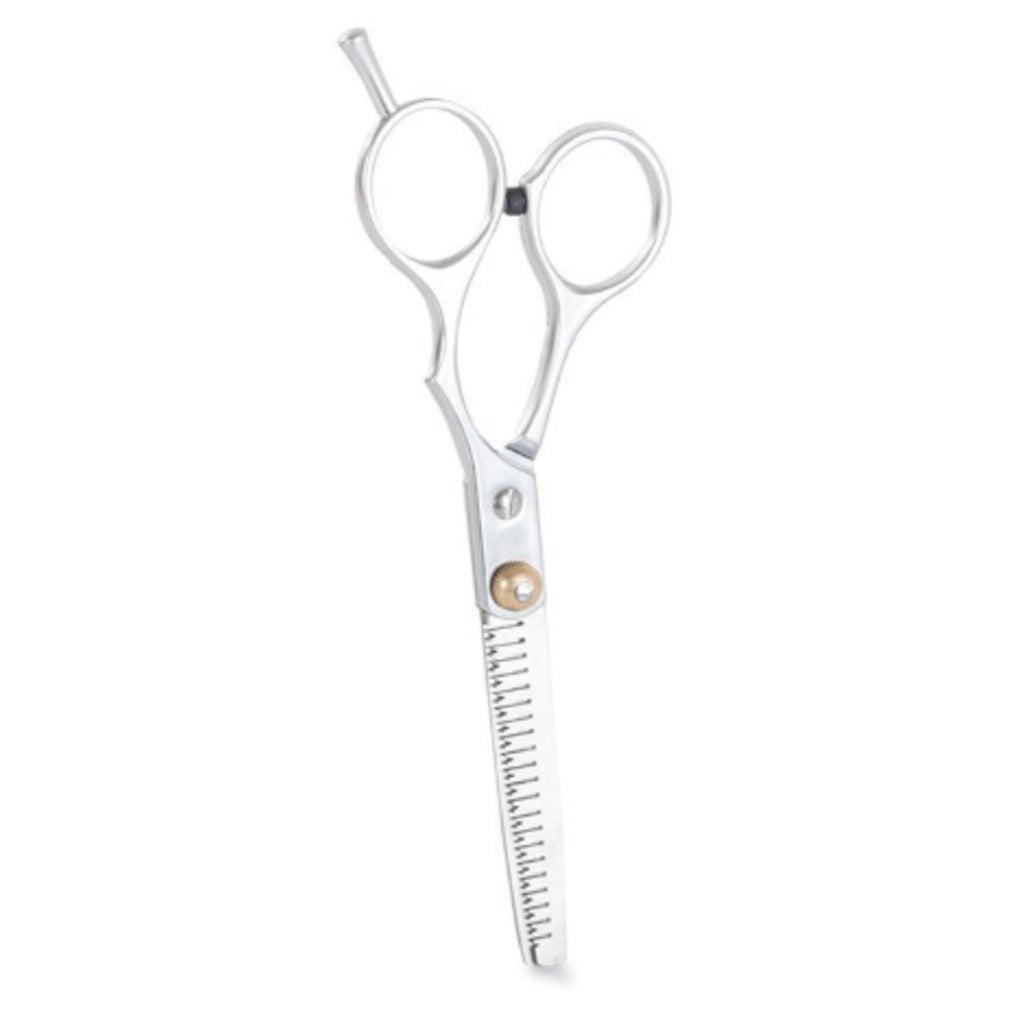 Professionelle Effilierschere aus Edelstahl 15 cm – texturierende Friseurschere mit 19 Zähnen und Mikroschliff – Bild 6