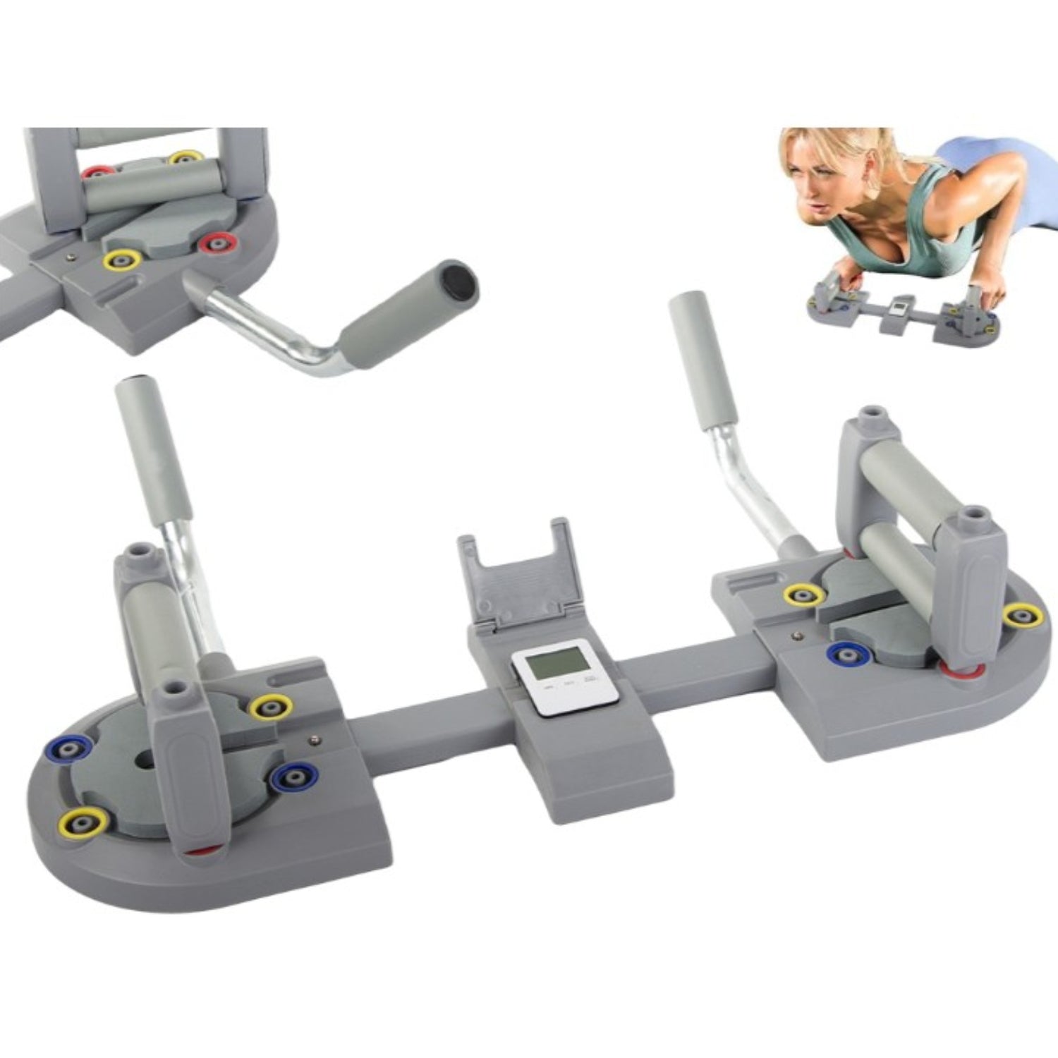 Push Up Board mit Timer & Stoppuhr Multifunktionales Liegestützbrett Fitness Trainer