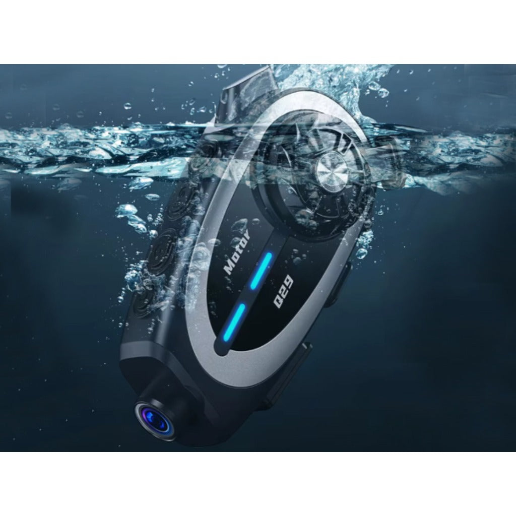 Q29 Motorrad Helm Bluetooth Headset mit 1080P HD Kamera und Intercom – 120° Weitwinkel, IPX6 wasserdicht, Bluetooth 5.4 – Bild 7