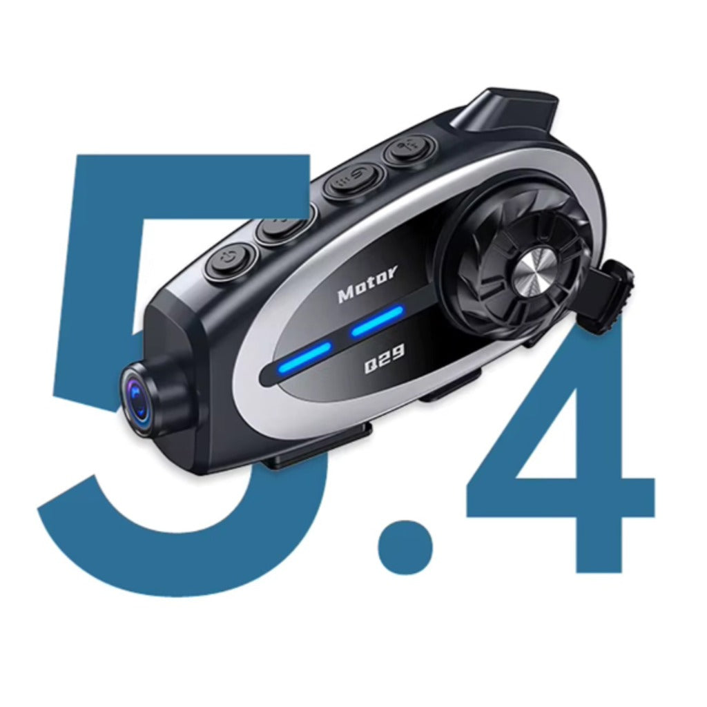 Q29 Motorrad Helm Bluetooth Headset mit 1080P HD Kamera und Intercom – 120° Weitwinkel, IPX6 wasserdicht, Bluetooth 5.4 – Bild 9