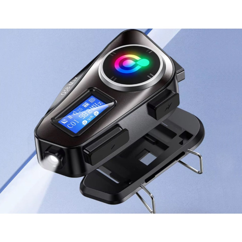 Q58 Max Motorrad Bluetooth Intercom Helm Freisprechanlage mit Mesh, microSD und LED-Taschenlampe – Bild 5