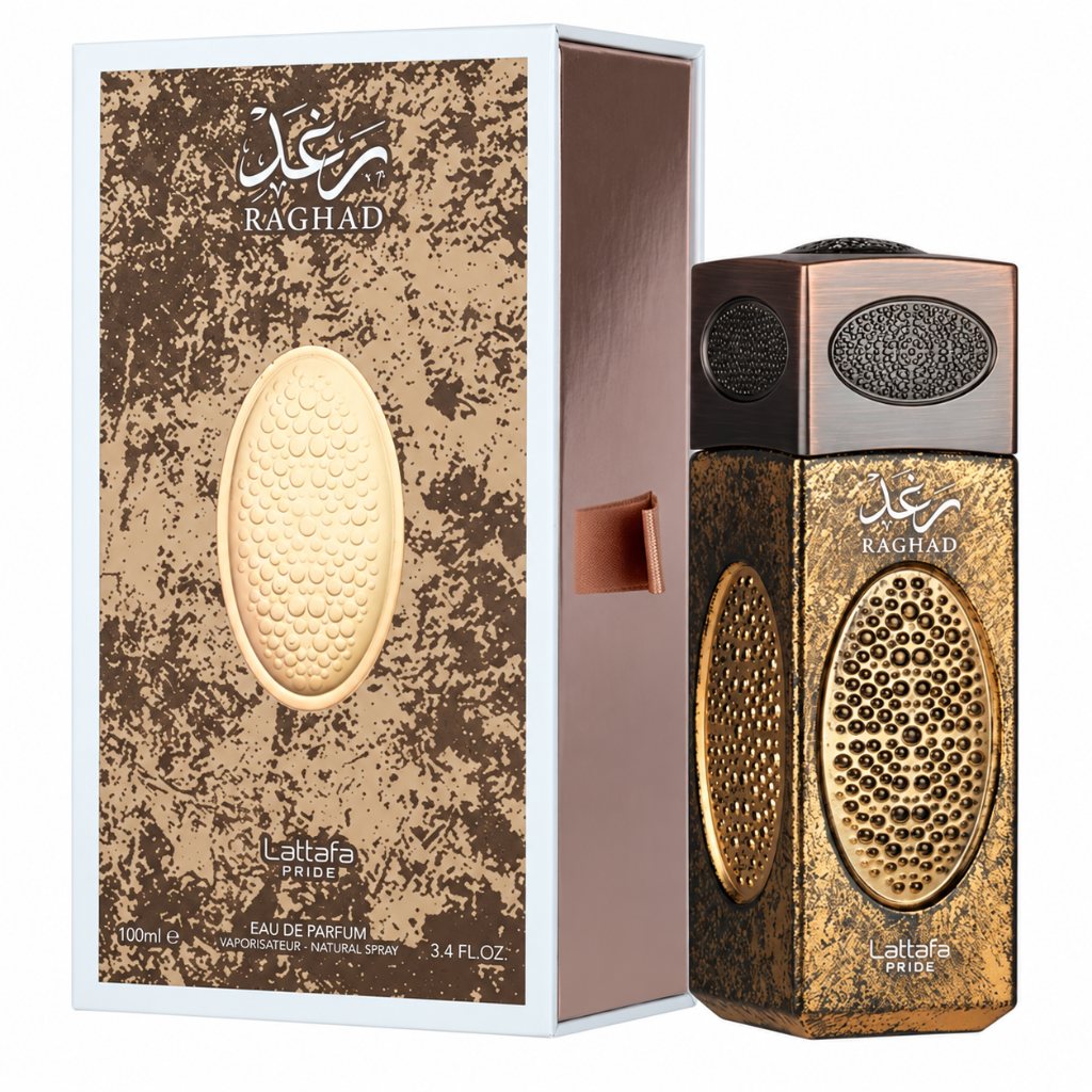 Lattafa Pride Raghad Eau de Parfum 100 ml – orientalisch blumiger Damenduft mit Pfirsich, Rose und Vanille