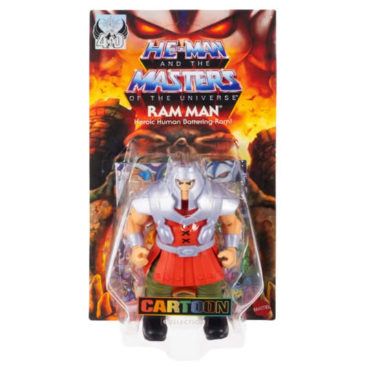 Masters of the Universe Origins Ram Man Actionfigur 14 cm Cartoon Collection mit Streitaxt und Rammfunktion – Bild 3