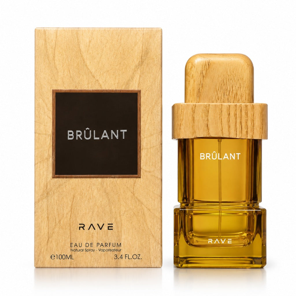Lattafa Rave Brulant Eau de Parfum 100 ml – orientalisch-gourmandiger Unisex-Duft mit Bergamotte, Karamell und Sandelholz