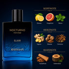 Rayhaan Nocturno Elixir Eau de Parfum 100 ml – orientalisch-holziger Herrenduft mit Zitrone, Ingwer und Sandelholz