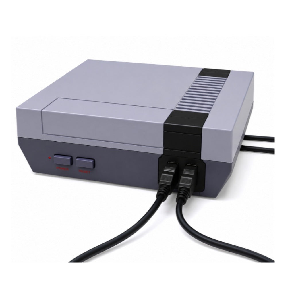 Retro TV-Spielkonsole mit 620 integrierten Spielen und 2 Controllern in Grau – Klassiker wie Mario und Contra – Bild 8