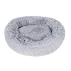 Purlov Hundebett rund 60 cm grau – flauschiges Kuschelbett mit erhöhtem Rand für Hunde und Katzen – Bild 2