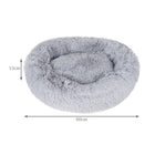 Purlov Hundebett rund 60 cm grau – flauschiges Kuschelbett mit erhöhtem Rand für Hunde und Katzen – Bild 6