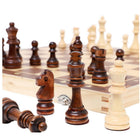 3-in-1 Brettspiel Set aus Holz 29,5 cm – Schach, Dame und Backgammon für Kinder und Erwachsene – Bild 3