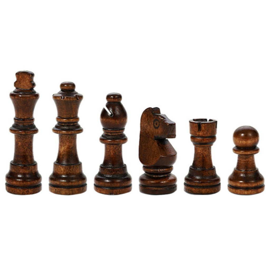 3-in-1 Brettspiel Set aus Holz 29,5 cm – Schach, Dame und Backgammon für Kinder und Erwachsene – Bild 4