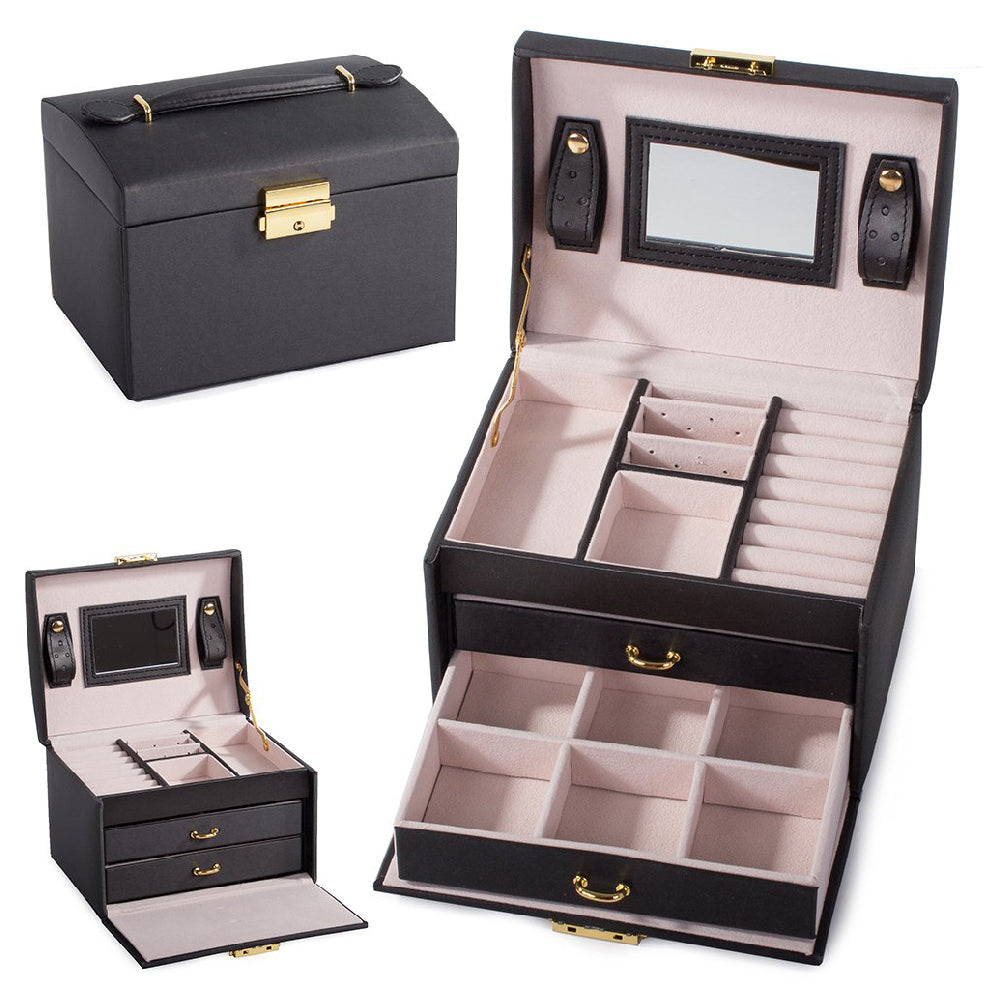 Jewelry Box, Schmuck Box, Schmuckkästchen, Uhrenbox Schwarz