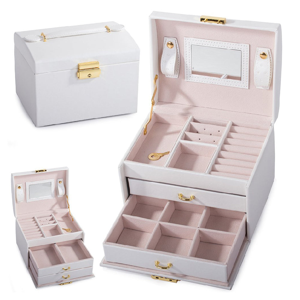 Jewelry Box, Schmuck Box, Schmuckkästchen, Uhrenbox Weiß