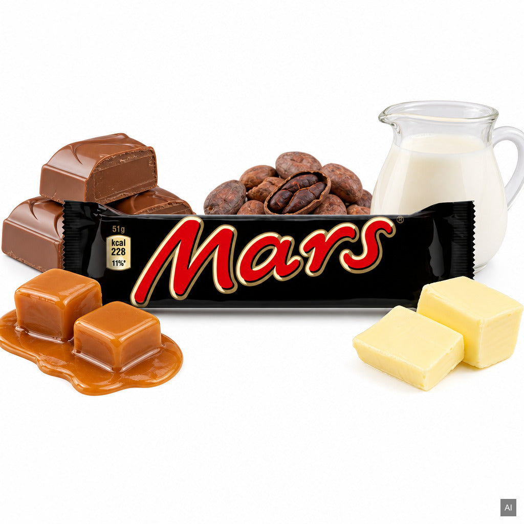 Mars Schokoriegel 51 g – Gefüllte Milchschokolade mit Candy-Creme und Karamell – Duftnoten