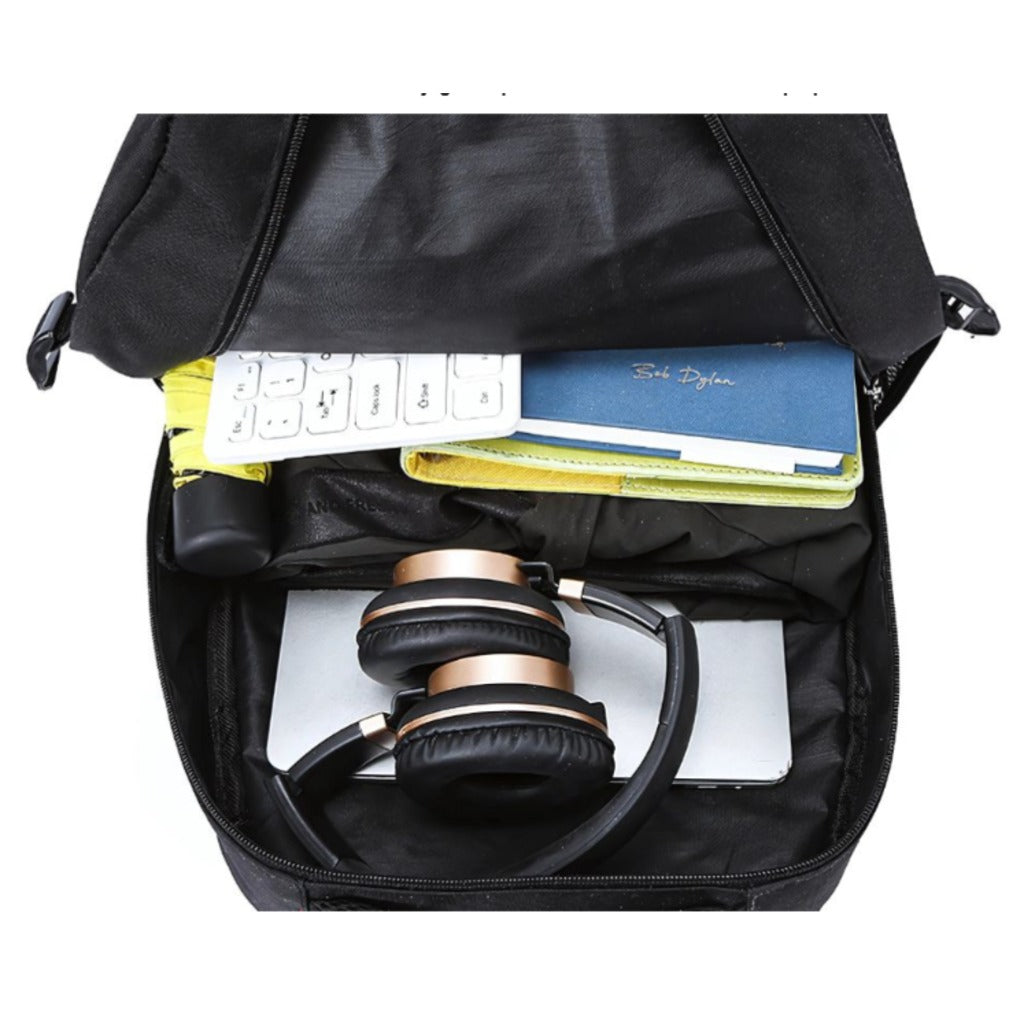 Da Meso Urbaner Schulrucksack 10 L Schwarz – Laptoprucksack mit 2 Fächern für Schule und Uni – Bild 2