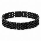 Herren Armband Schwarz – Elegantes Edelstahl Gliederarmband 22,5 cm für Männer