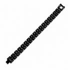 Herren Armband Schwarz – Elegantes Edelstahl Gliederarmband 22,5 cm für Männer – Bild 2