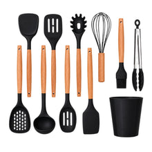 Silikon Küchenhelfer Set 11-teilig mit Ständer – Kochutensilien für Töpfe & Pfannen