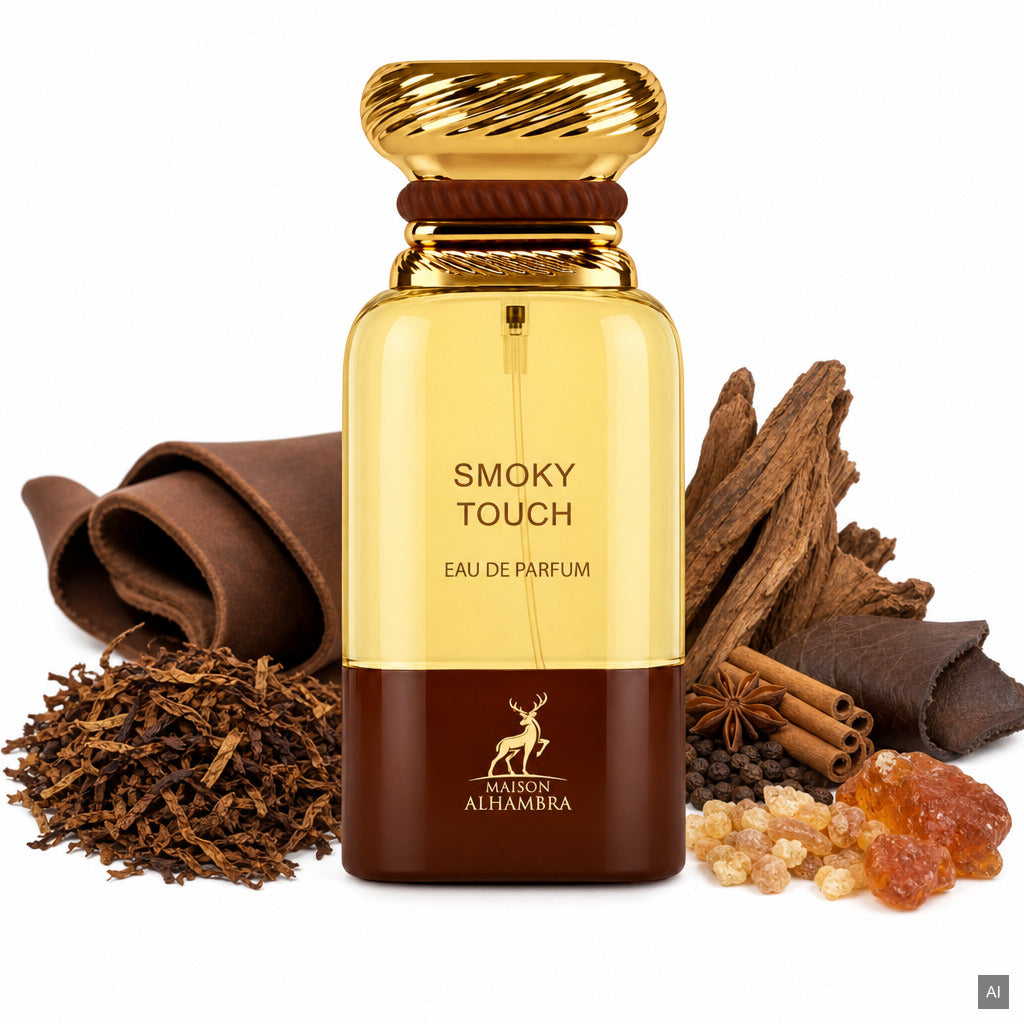 Maison Alhambra Smoky Touch Eau de Parfum 80 ml – orientalisch-ledriger Unisex-Duft mit Tabak und Amber – Duftnoten