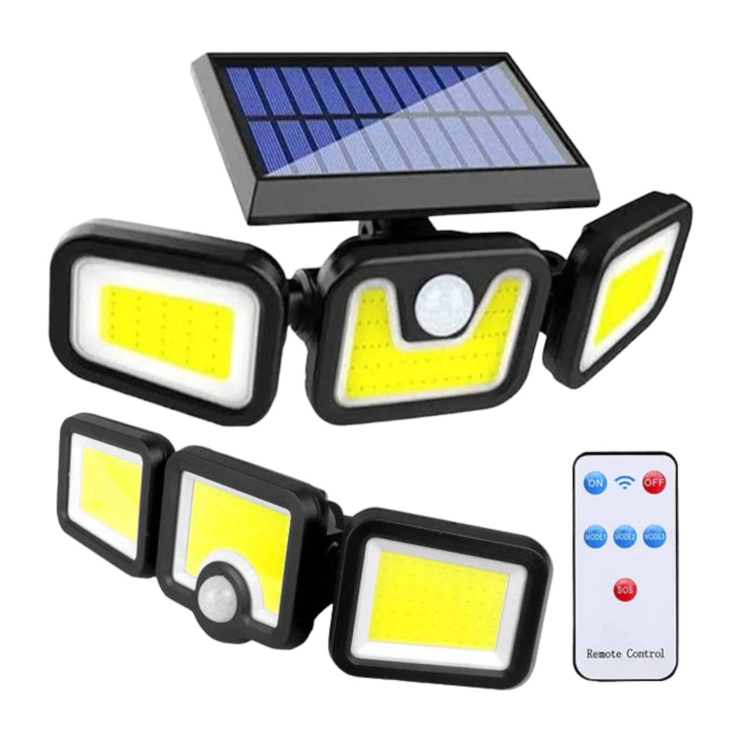 Solarlampe 100 Cob Außenlampen mit Bewegungsmelder