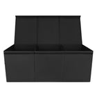 Spielzeugkiste Schwarz XXL 94 cm 132 l – faltbarer Kinder-Organizer mit Deckel und Netztaschen – Bild 5