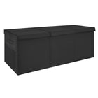 Spielzeugkiste Schwarz XXL 94 cm 132 l – faltbarer Kinder-Organizer mit Deckel und Netztaschen – Bild 9