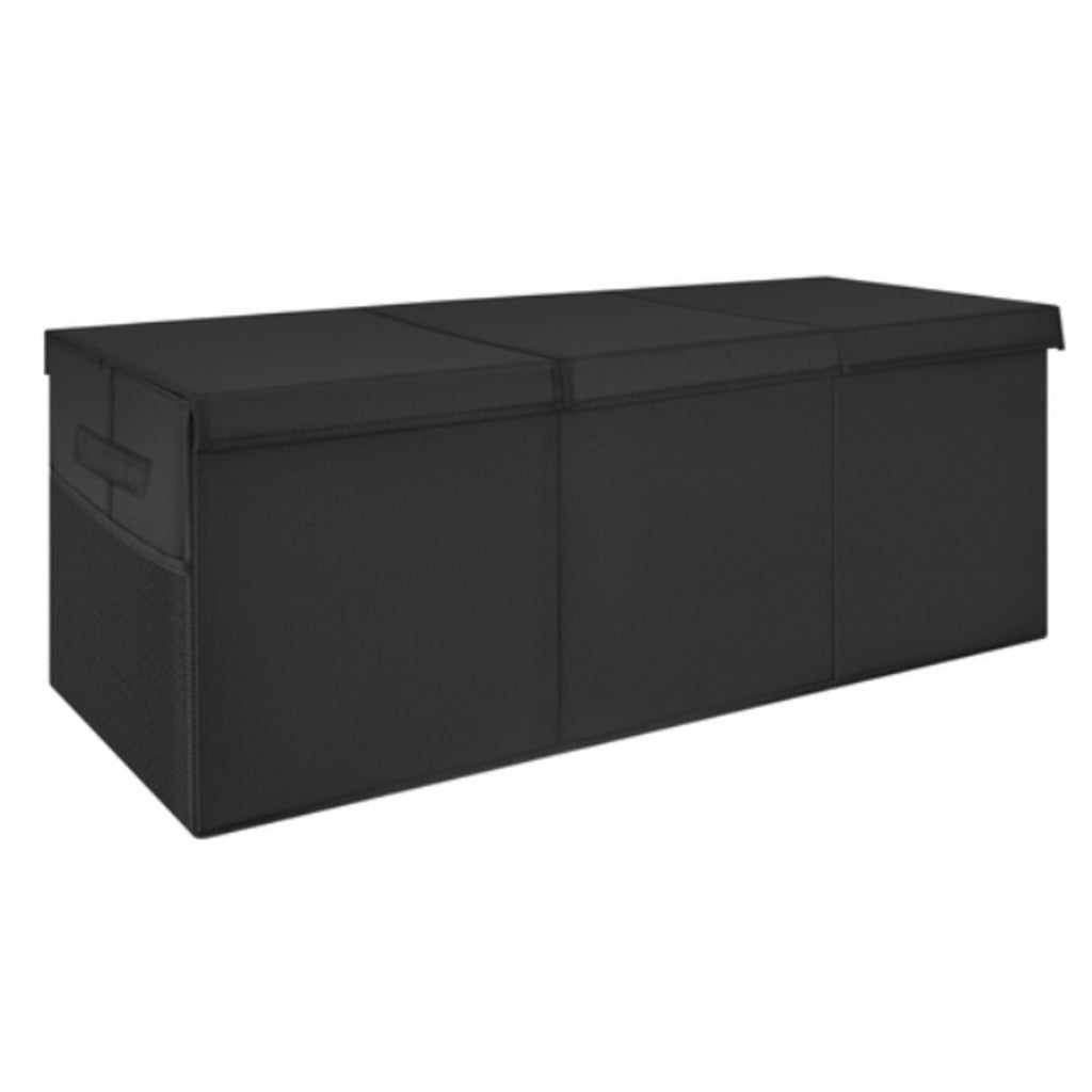 Spielzeugkiste Schwarz XXL 94 cm 132 l – faltbarer Kinder-Organizer mit Deckel und Netztaschen – Bild 9