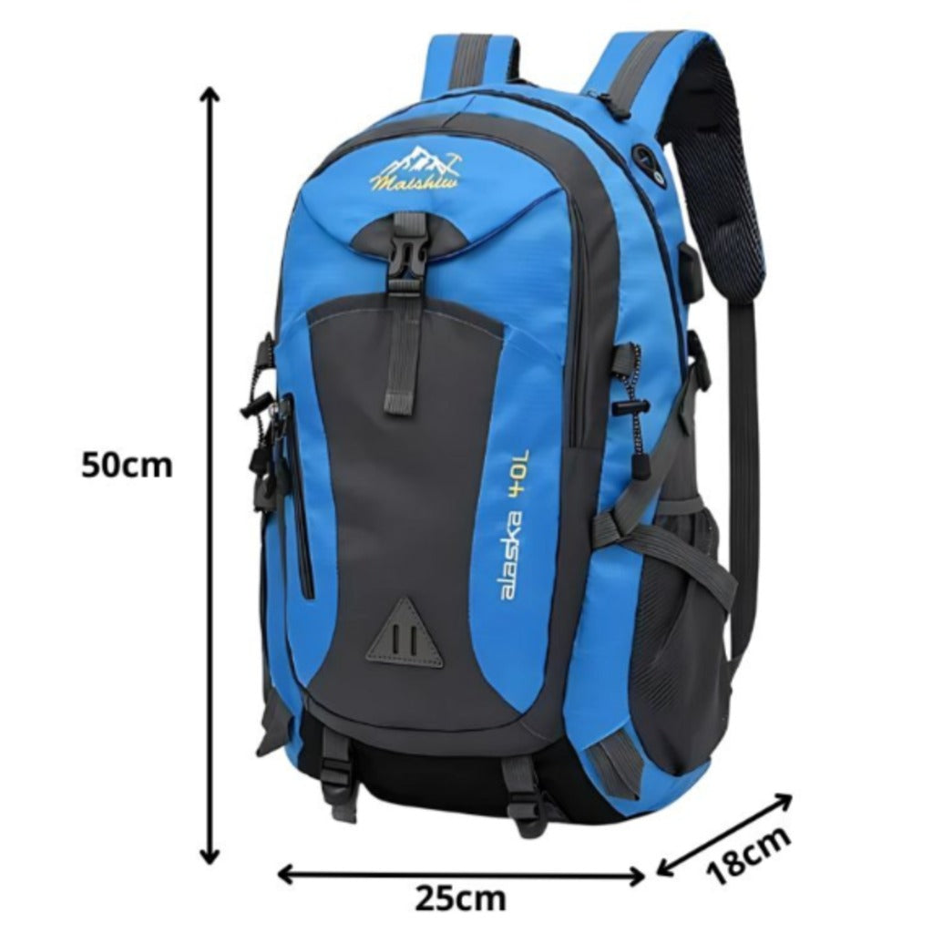 Sportrucksack 40L in Blau – Trekkingrucksack für Wandern, Camping und Outdoor, 50x25x18 cm – Bild 12