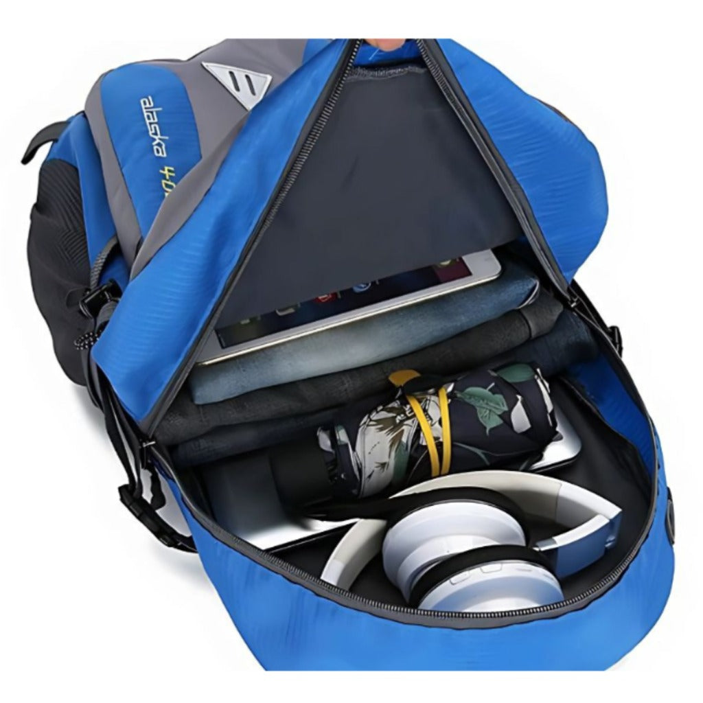 Sportrucksack 40L in Blau – Trekkingrucksack für Wandern, Camping und Outdoor, 50x25x18 cm – Bild 9
