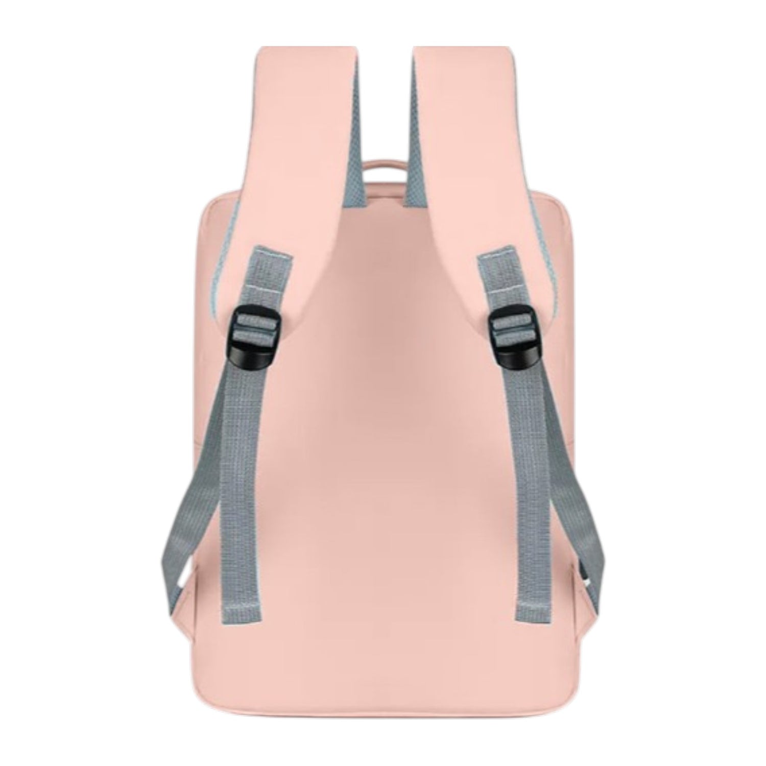 Grauer Sportrucksack mit Laptopfach, USB-Anschluss, gepolsterten Schultergurten und großem Stauraum für Schule, Universität, Arbeit, Reisen und Handgepäck im Flugzeug